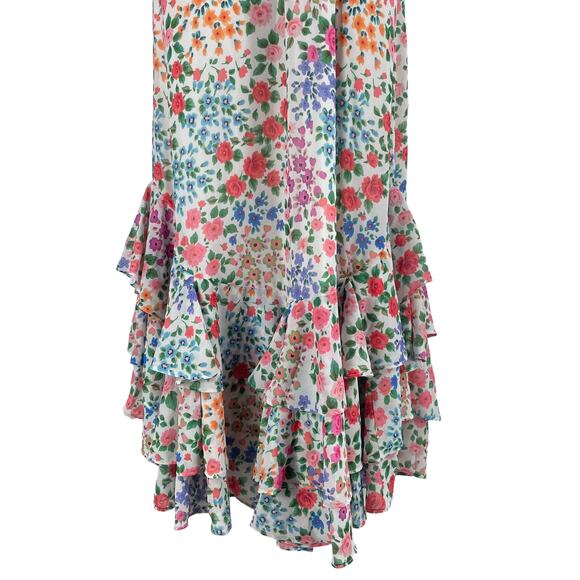Yumi Kim Kaia Floral Printed Ruffle Maxi Dress Kingston Garden Size 2 - Picture 7 of 12